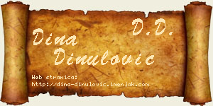 Dina Dinulović vizit kartica
